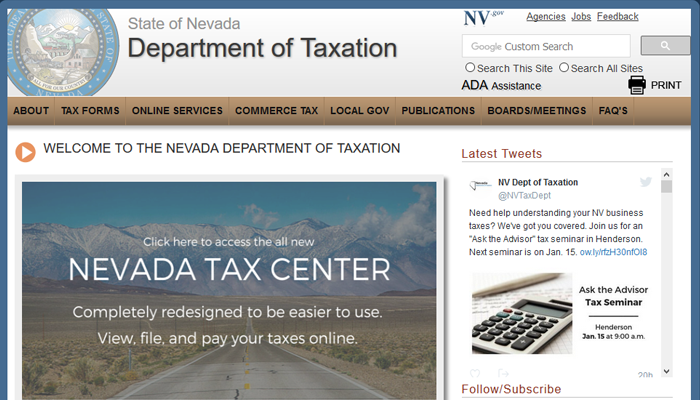 taxes webpage