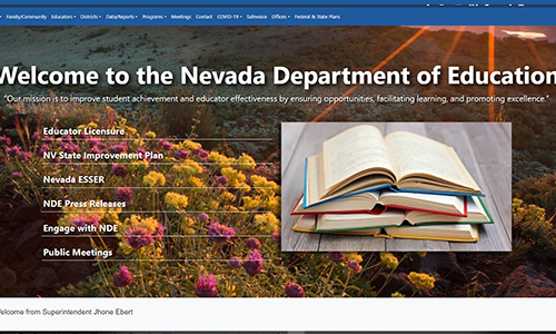 Department of education main page