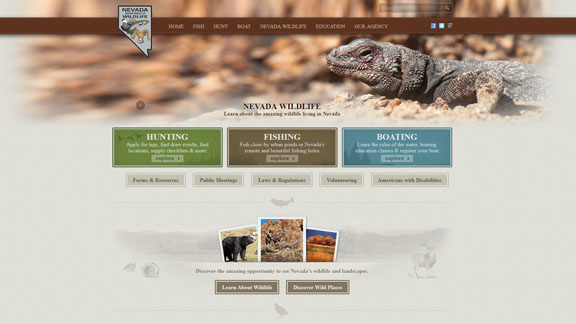 Screen shot of Department of Wildlife