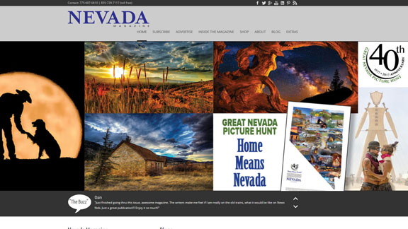 Screen shot of Nevada Magazine